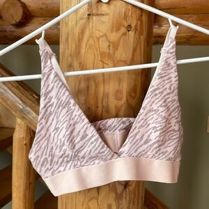 Pact Organic cotton bralette size small in cheetah pink